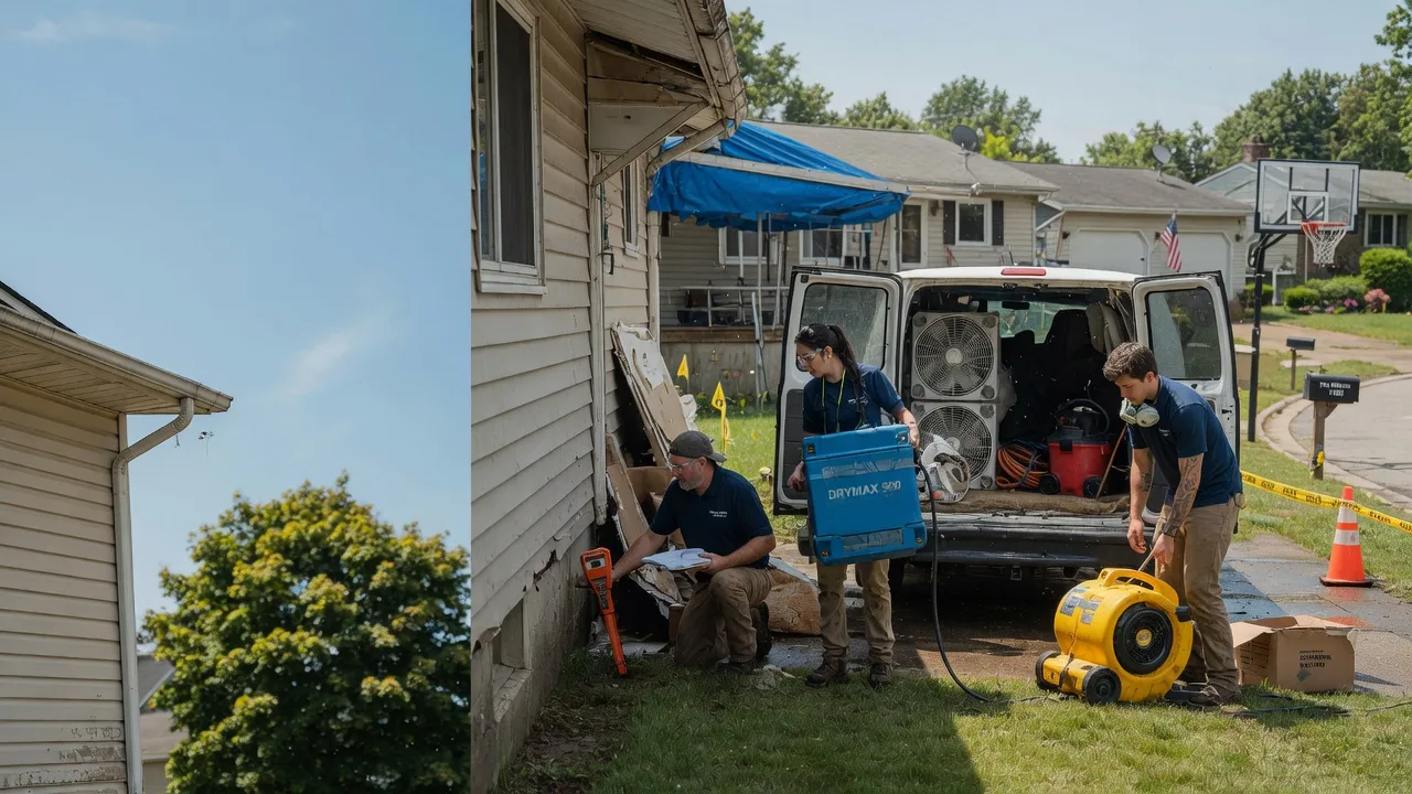 Ceiling Leak Cleanup in Davenport, IA near me